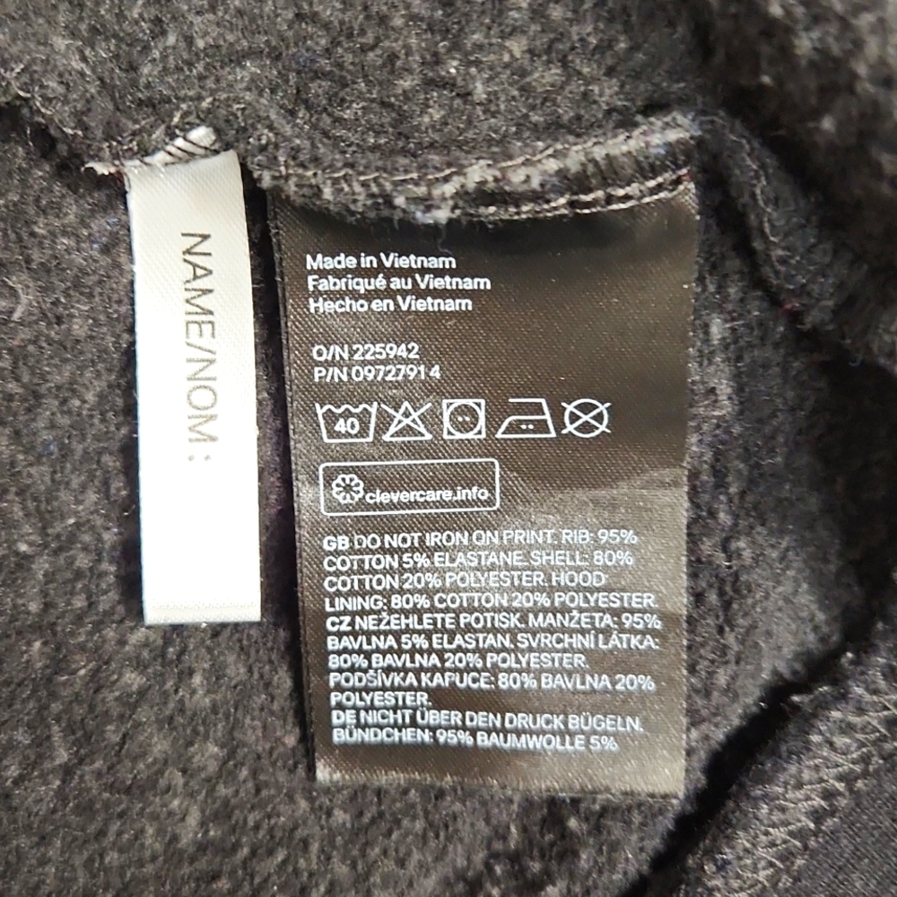PlayStation x H&M Black Unisex Hoodie, Size 10 ~ EUC - Picture 7 of 8